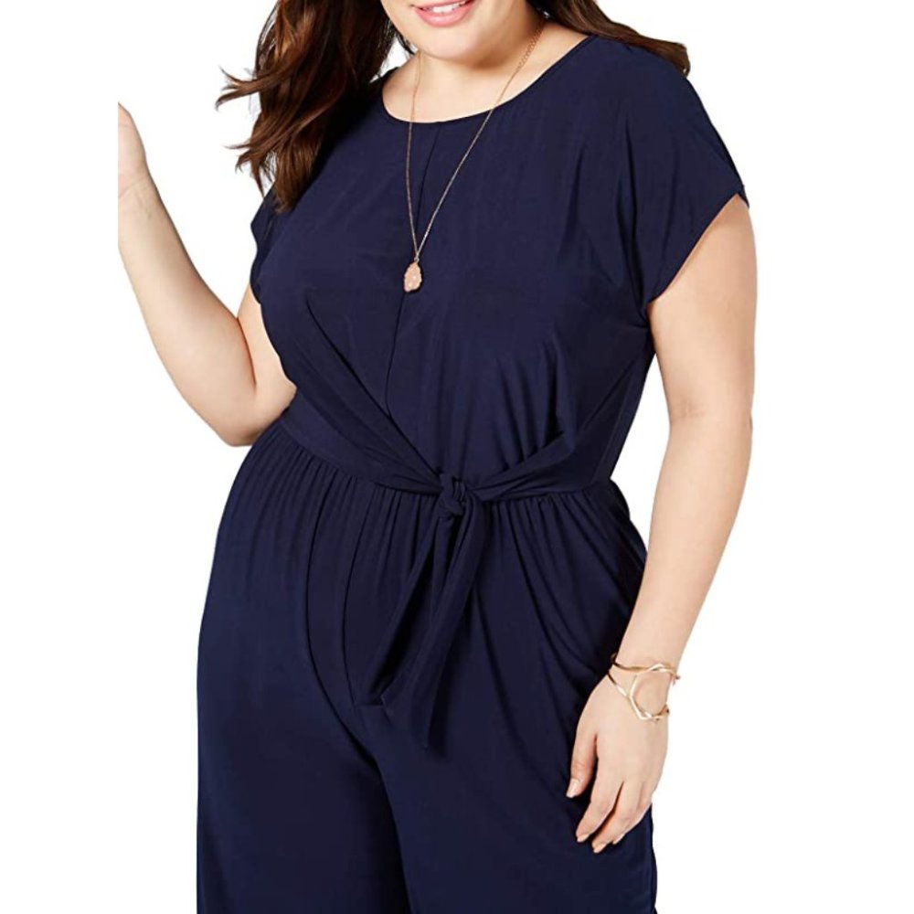 Love Squared Tie Front, Wide Leg Jumper